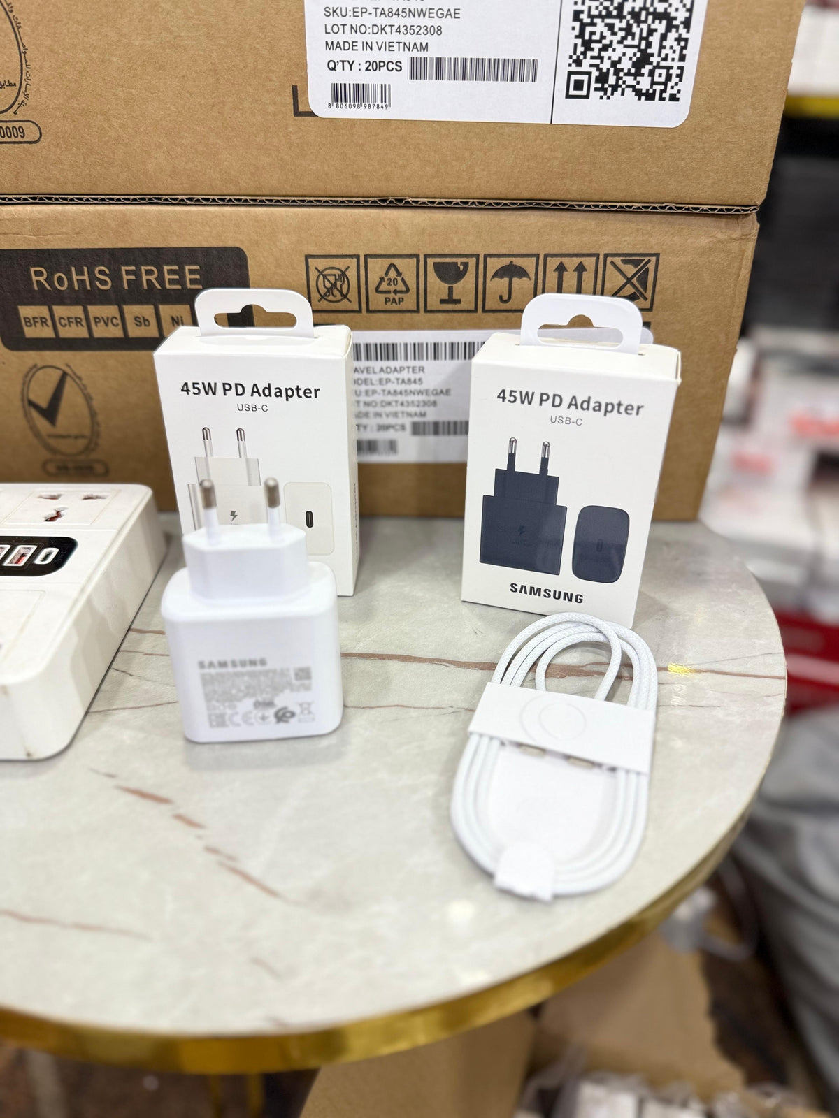 Samsung Original 45W Super Fast Charger | Made in Vietnam | USB-C PD 2.0 with Type-C to C Cable – Ultra-Fast Charging for Galaxy Devices