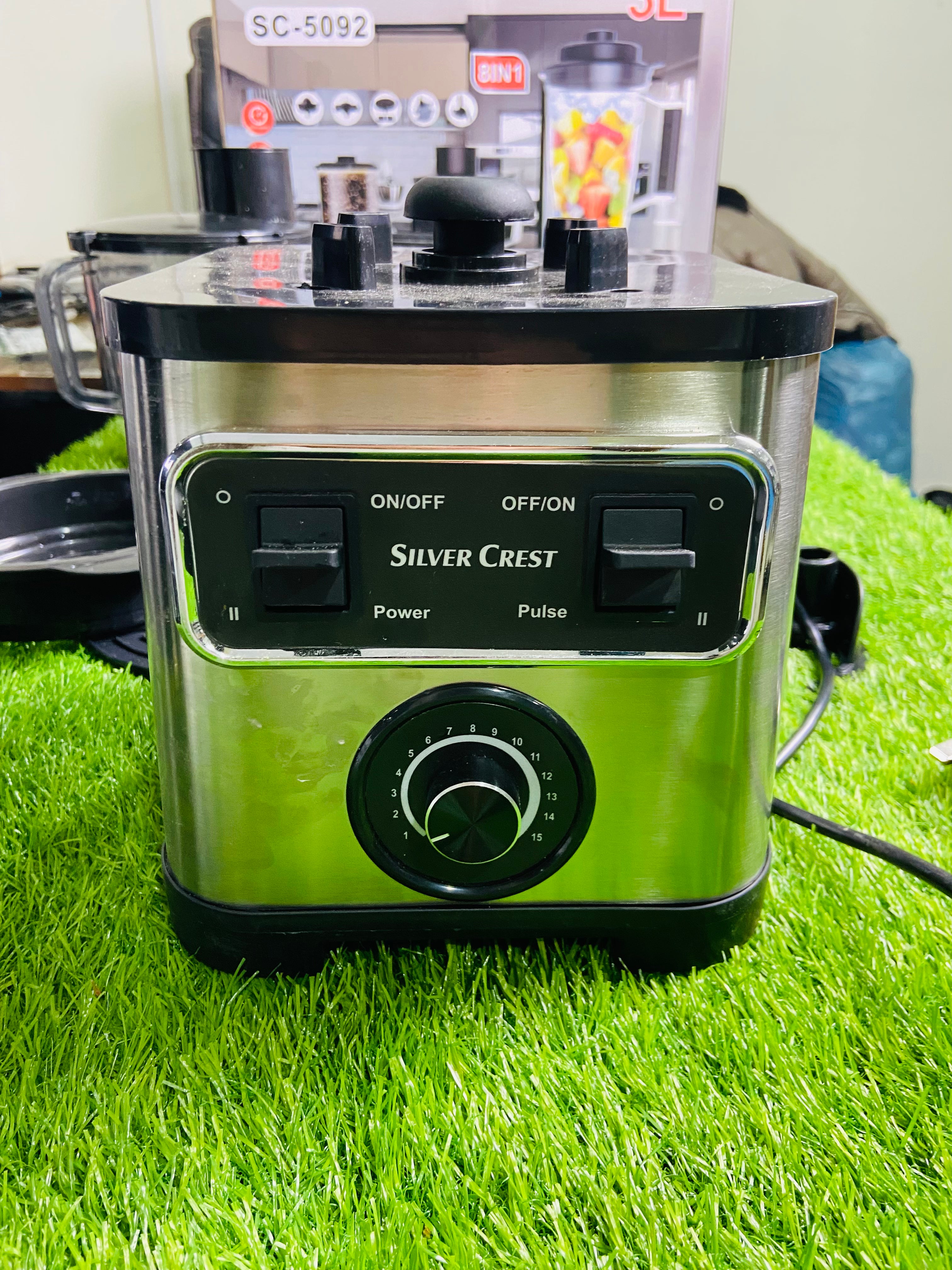 Silver Crest 8-in-1 Multi-Purpose Food Processor | 3L Jar | 8 Stainless Steel Blades | German Technology