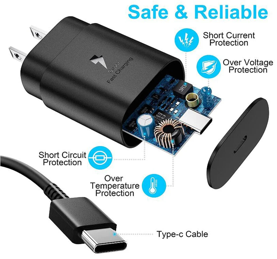 Samsung 25W Super Fast Charger USB-C PD 3.0 PPS Adapter made in Vietnam