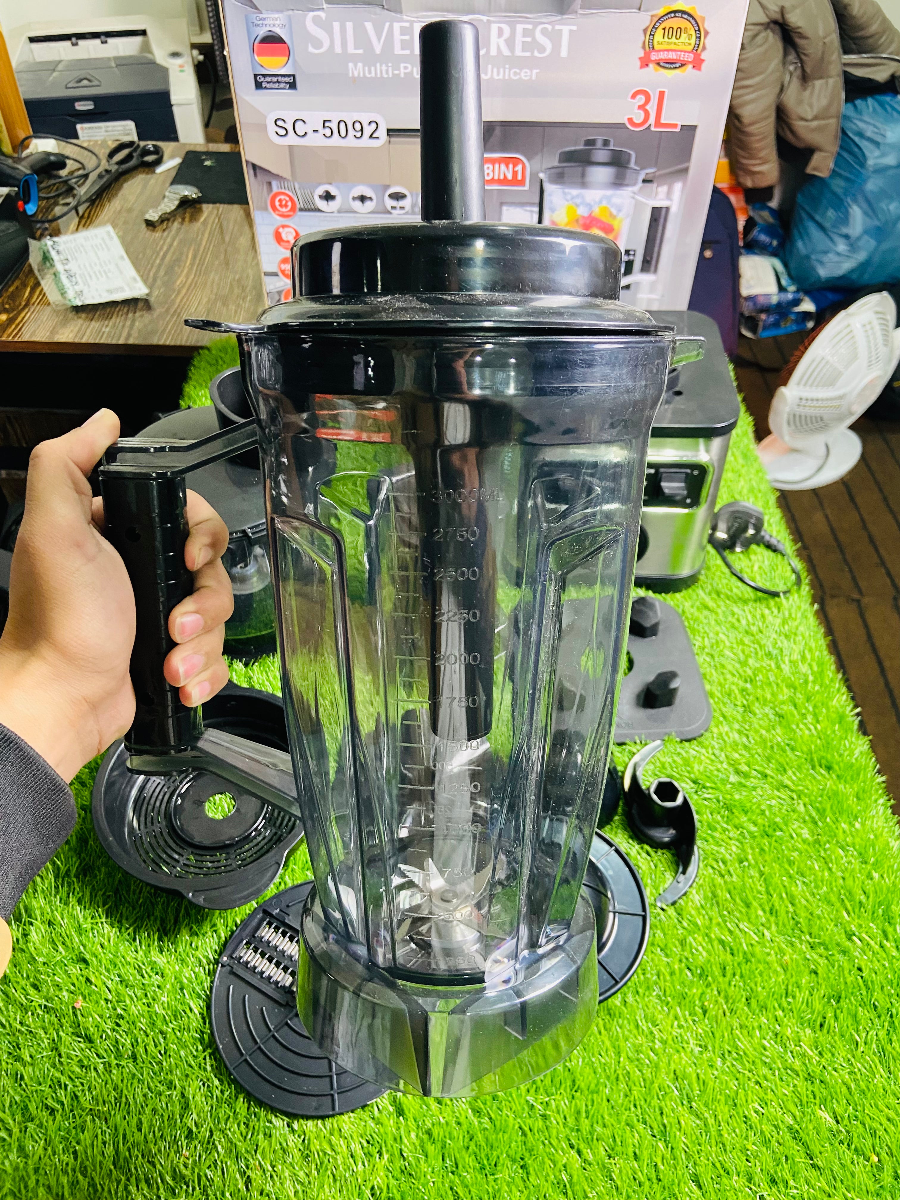 Silver Crest 8-in-1 Multi-Purpose Food Processor | 3L Jar | 8 Stainless Steel Blades | German Technology