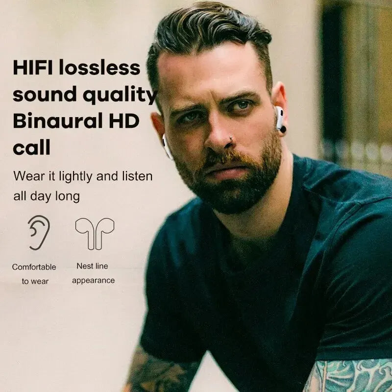 NEW Original Air Pro 6 TWS Wireless Earbuds – Bluetooth In-Ear Headphones with Mic, Sport Headset Compatible with Xiaomi & More