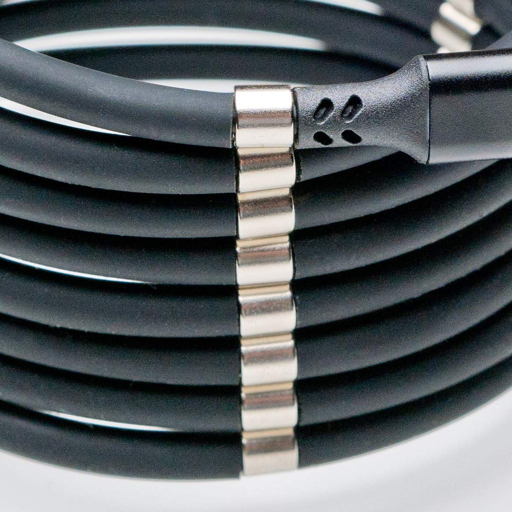 Original Loops 1.8M USB Retractable Charging Cable – Quick Roll-Up Magnetic Fast Charging Cable (Black)