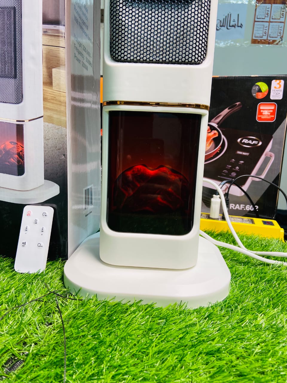 LOT 3D Flame Ceramic Heater - Instant Room Heating | Energy Efficient PTC Blower Heater for Winter