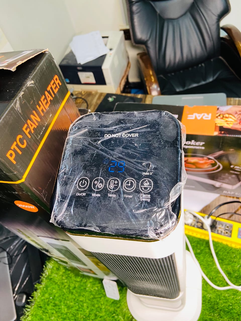 LOT 3D Flame Ceramic Heater - Instant Room Heating | Energy Efficient PTC Blower Heater for Winter