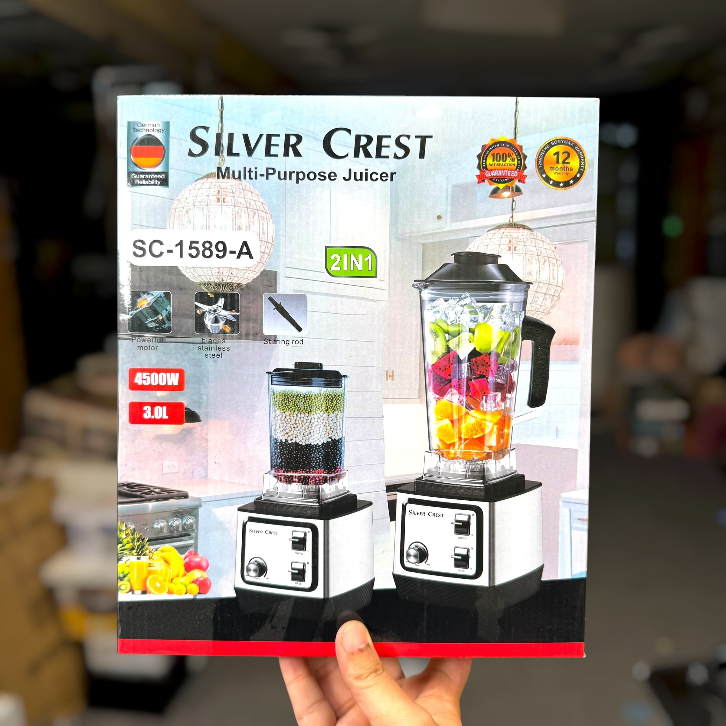 Silver Crest 2-in-1 Blender & Grinder SC-1589-A