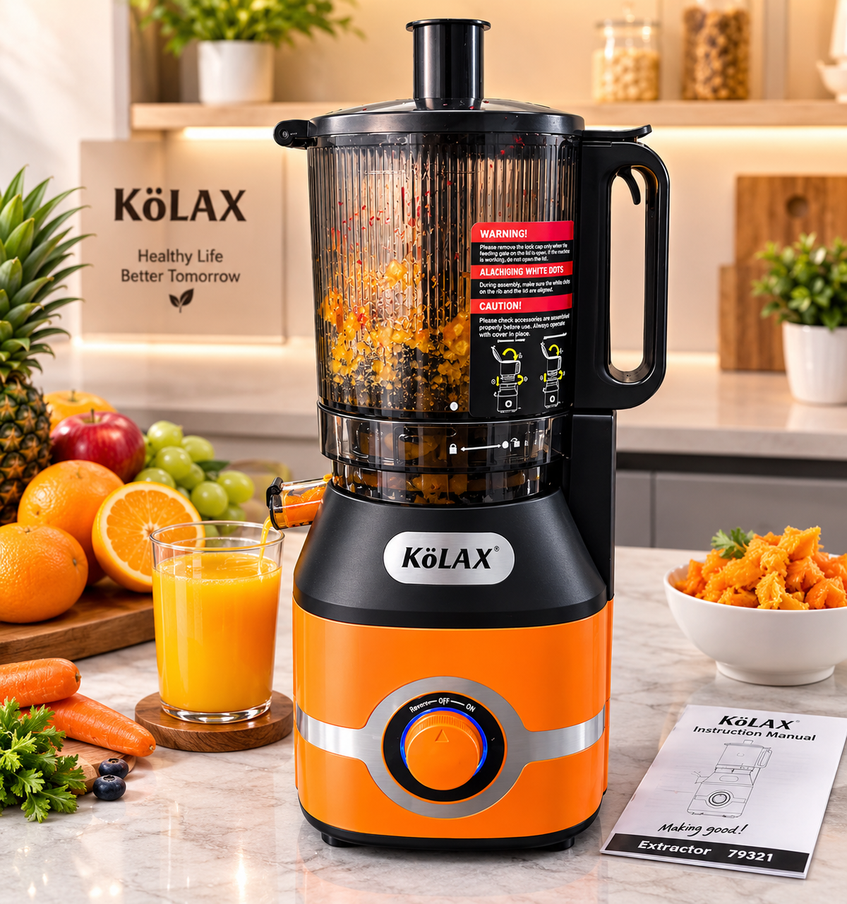KoLAX Germany Cold Press Slow Juicer Nr.79321 (800W)