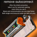 M48 LED Digital Display Mecha Style Wireless Bluetooth Headphone Gaming Long Range Headset