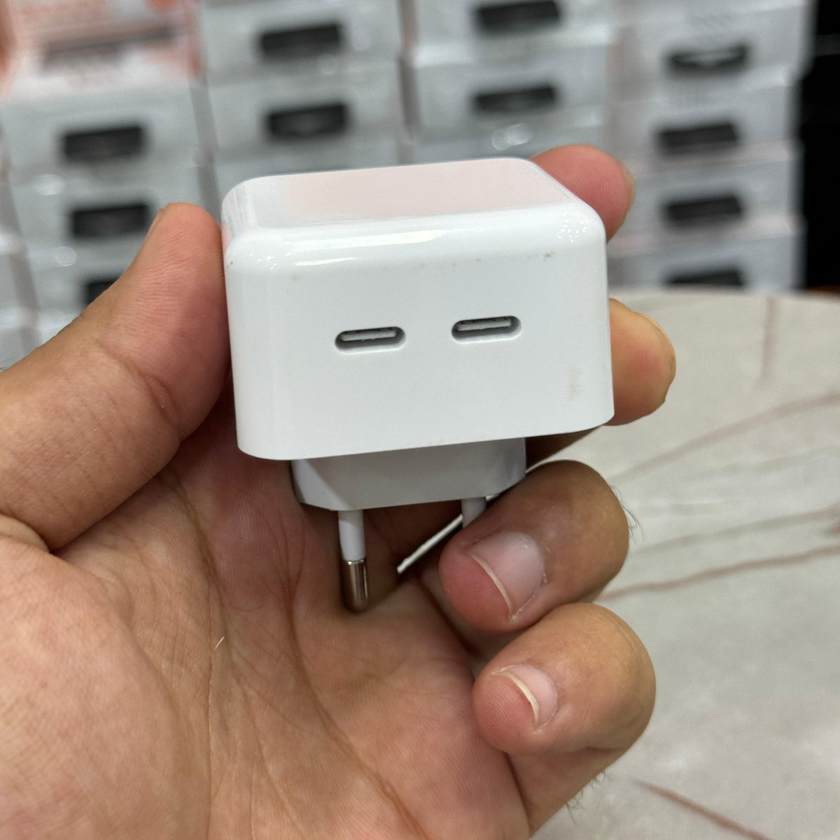 USA Lot Imported 100% Original Apple 35W Dual PD Fast Charger with Free 2 Cables