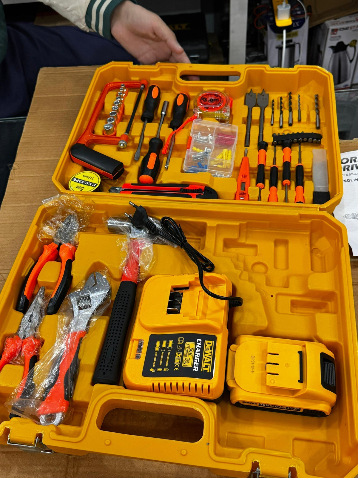 Dewalt 117 Pieces Powerful Drill Tools Box 36V Lot Imported