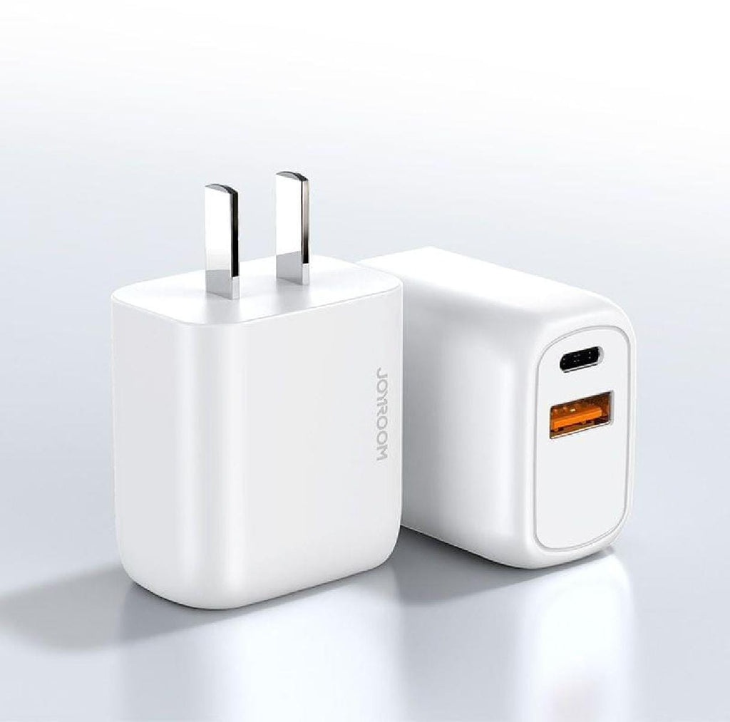 Original JOYROOM 20 Watt Smart Dual Port USB and C PD+QC3.0 Travel Charger