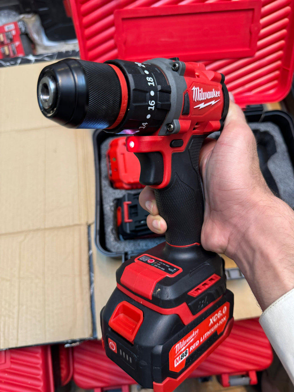 Milwaukee commercial drill model m18BLDDRC-502c