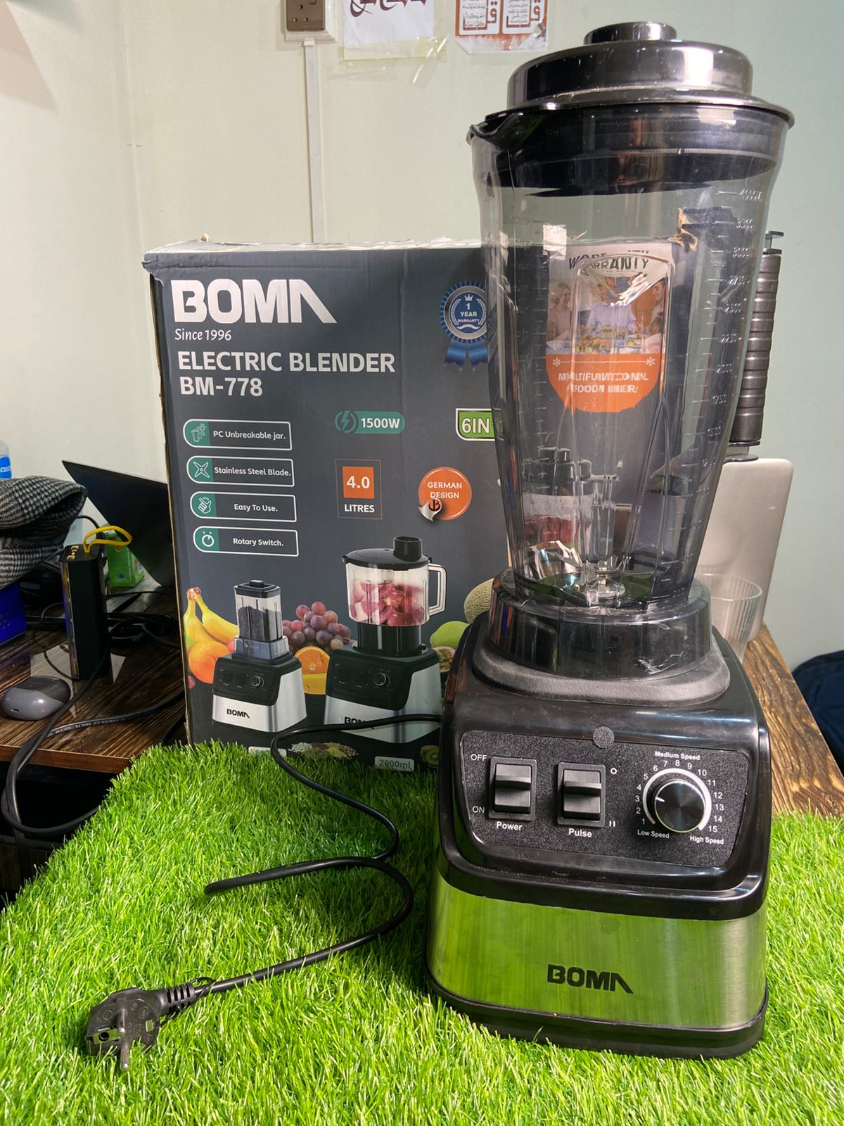 Boma 6-in-1 Power Blender 1500W – Crush Ice, Grind & Blend Like a Pro
