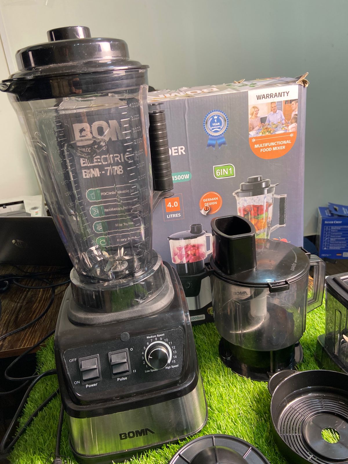 Boma 6-in-1 Power Blender 1500W – Crush Ice, Grind & Blend Like a Pro