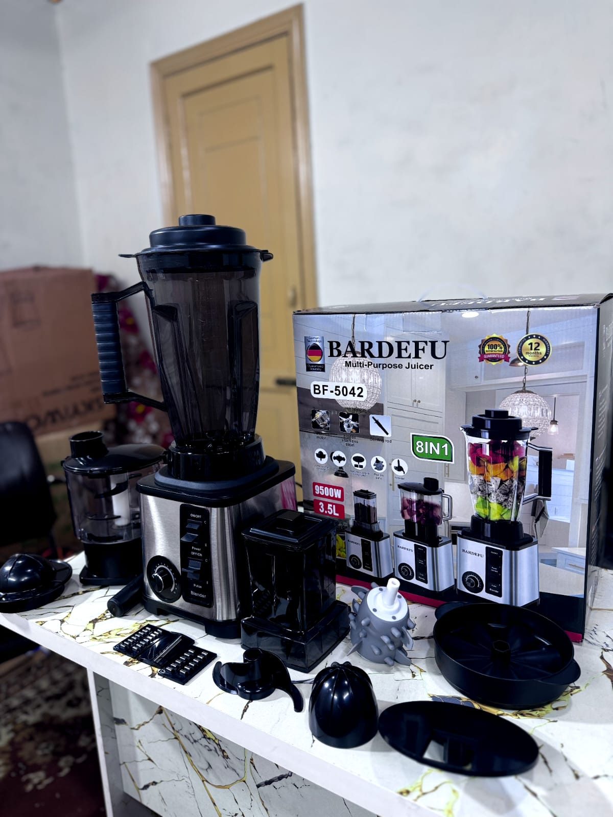8-in-1 Pro Blender 9500W – Chop, Blend, Juice & Grind in Seconds