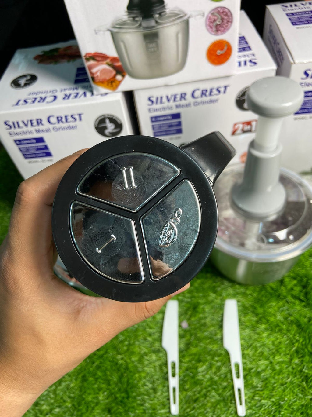 Silver Crest 2-in-1 Electric & Manual Chopper – Chop Faster, Cook Smarter
