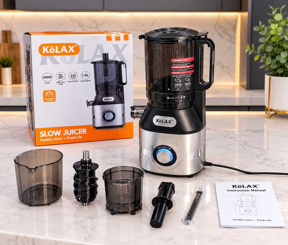 KoLAX Germany Cold Press Slow Juicer Nr.79321 (800W)