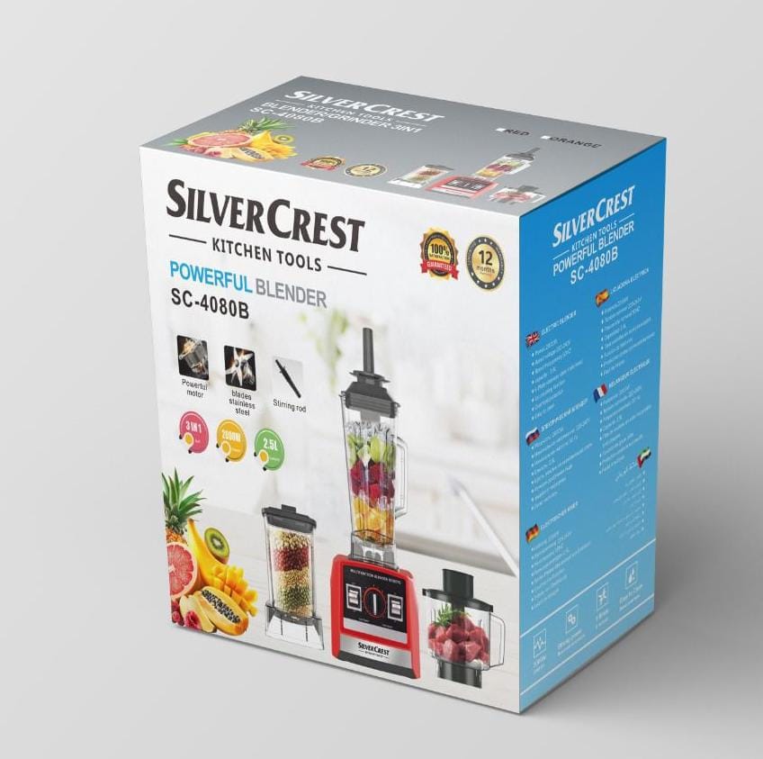 SilverCrest SC-4080B Powerful Blender – 2000W High Performance