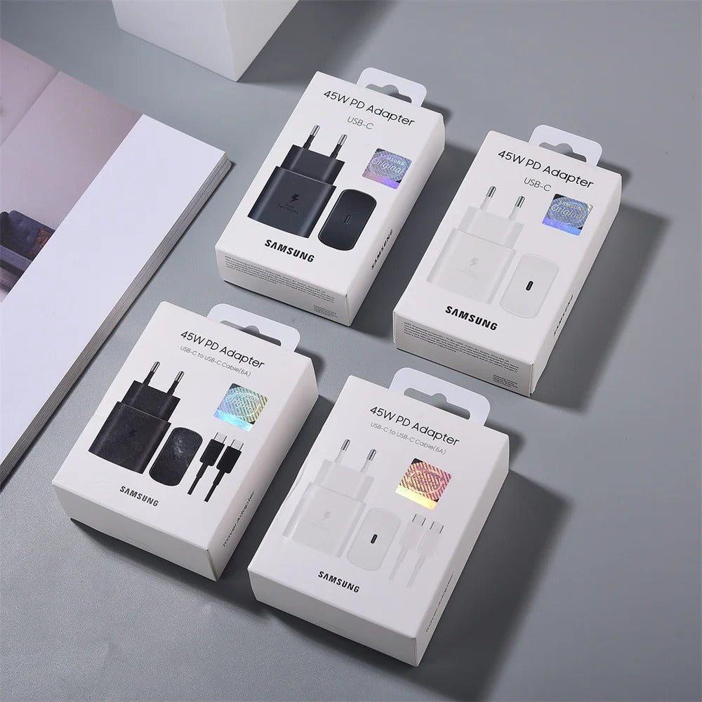 PD 45W Super Fast Charging Power Adapter 5A USB Type C Data Cord