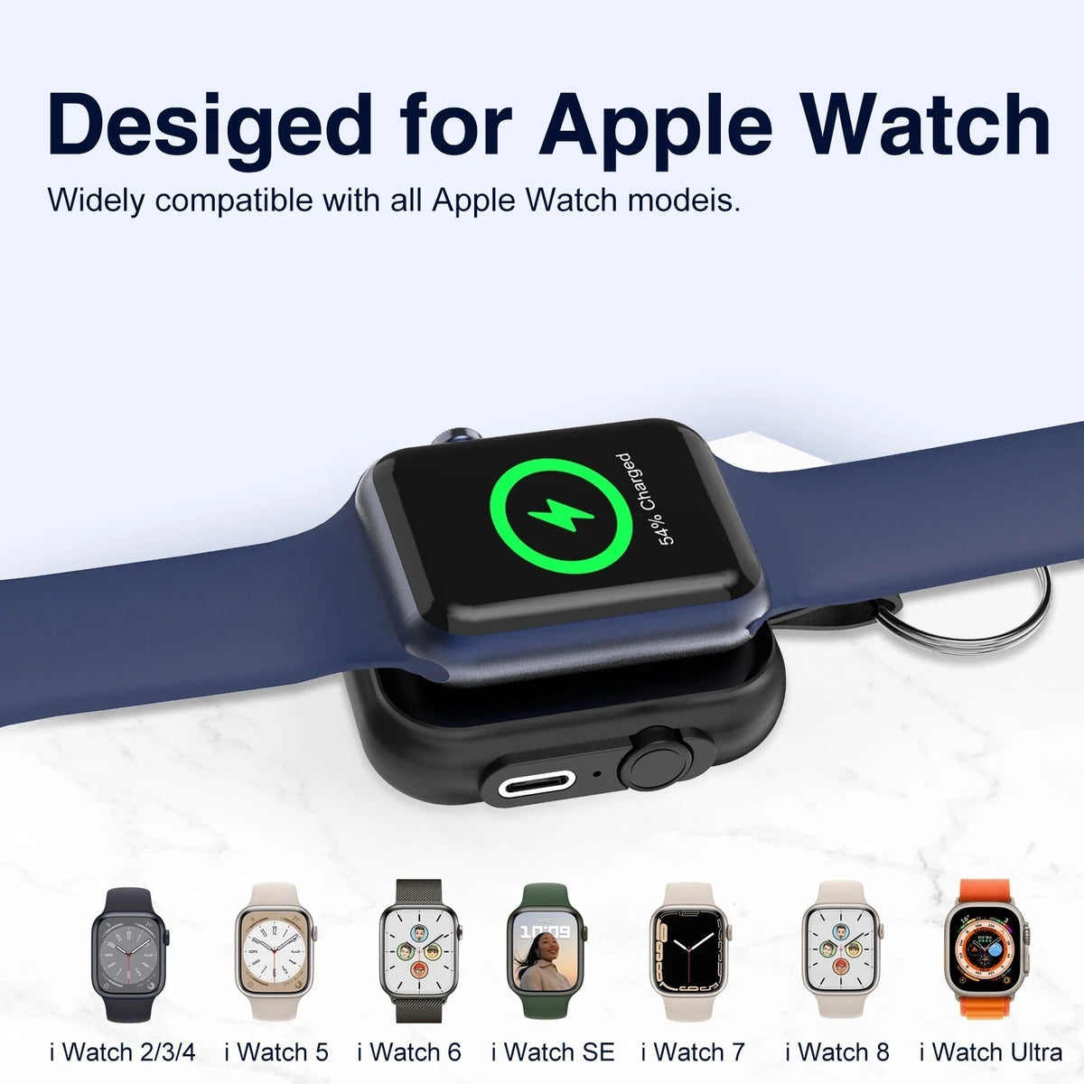 Mini Power Bank For Apple Watch Protable Charger 1200mAh Wireless Magnetic Powerbank For Iwatch Series Charging Spare Battery