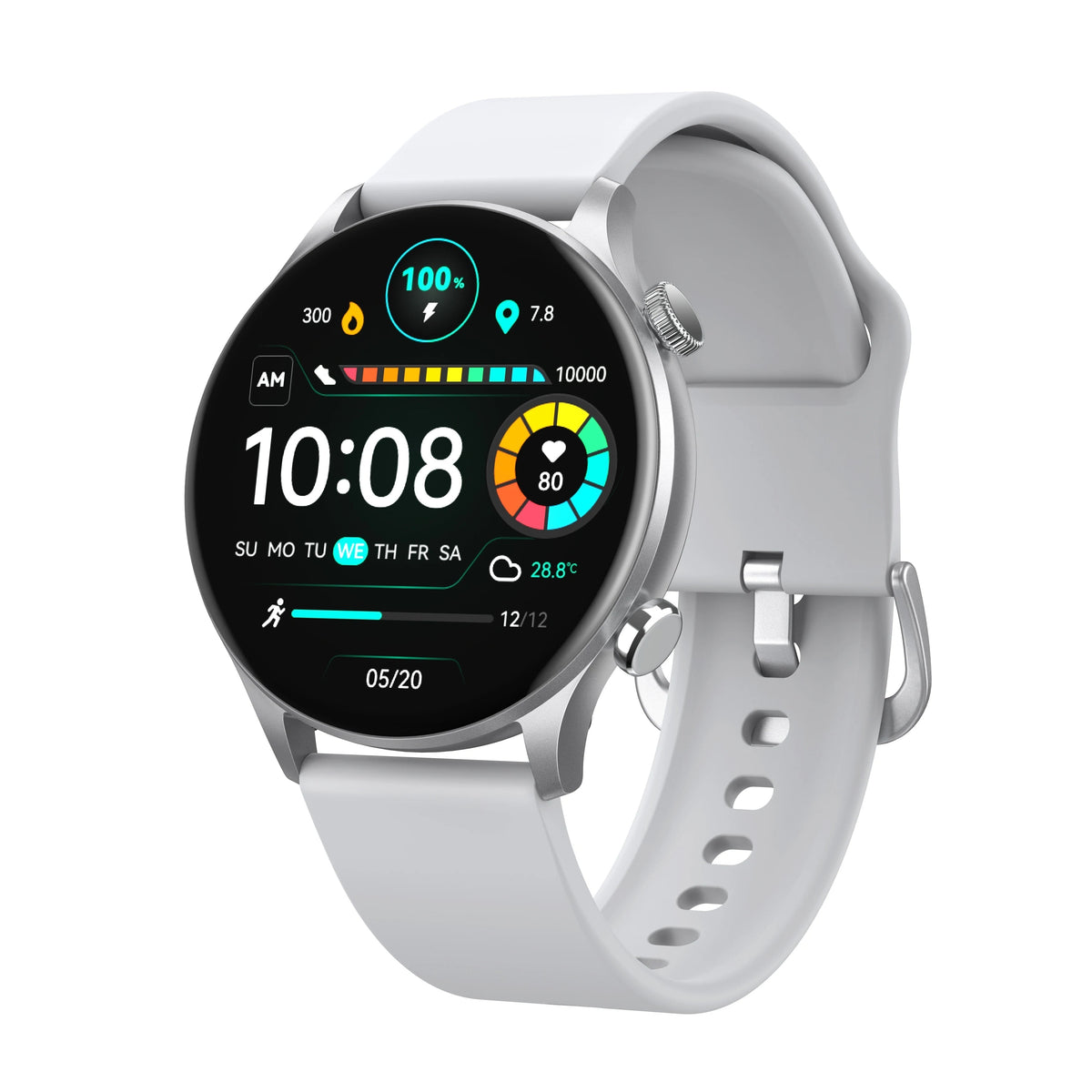 Smart Watch with Bluetooth Calling – 1.43" AMOLED Display, Health Tracker, IP68 Waterproof Fitness & Sport Smartwatch for Android & iOS